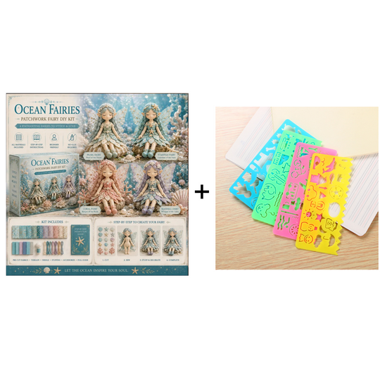 🔥 LIMITED-TIME 50% OFF！🧵 Patchwork and creative collage kit – get inspired by the magical world of fairies and create your own pieces using fabrics, colors, and plenty of imagination! ✨🌸
