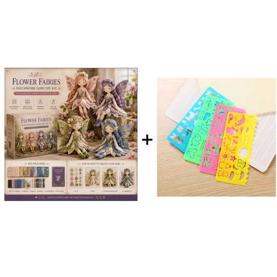 🔥 LIMITED-TIME 50% OFF！🧵 Patchwork and creative collage kit – get inspired by the magical world of fairies and create your own pieces using fabrics, colors, and plenty of imagination! ✨🌸