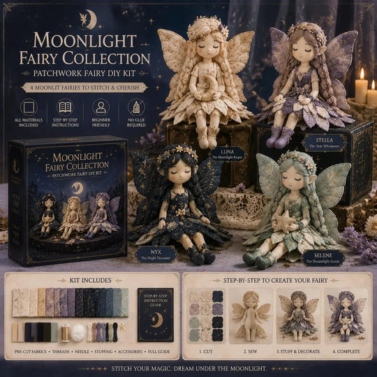 🔥 LIMITED-TIME 50% OFF！🧵 Patchwork and creative collage kit – get inspired by the magical world of fairies and create your own pieces using fabrics, colors, and plenty of imagination! ✨🌸