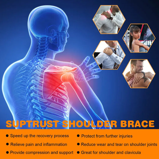Adjustable Heated Shoulder Support,3 Heat Levels,Breathable Neoprene,Comfortable Fit,Adjustable Strap,Pain Relief,for Shoulder Injuries,Soreness,Frozen Shoulder and Recovery