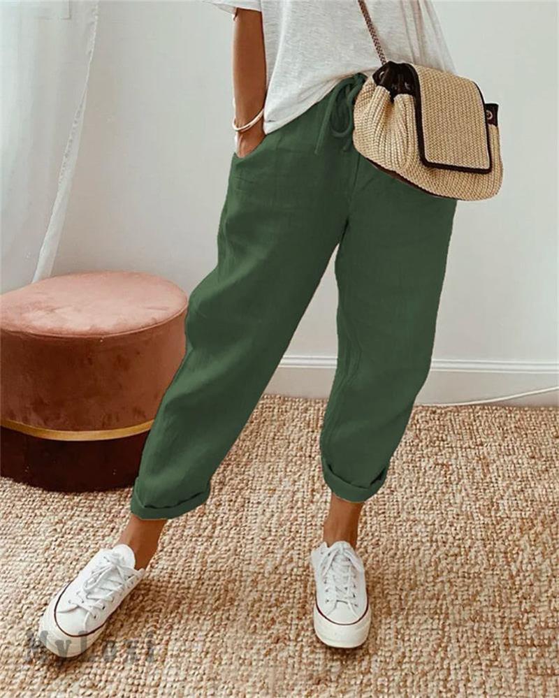 👖 20% OFF NOW ! ⚡ Casual Cotton and Linen Pants for Women – Skin-friendly Breathable, Loose Fit & All-match Daily Wear Design ☁️