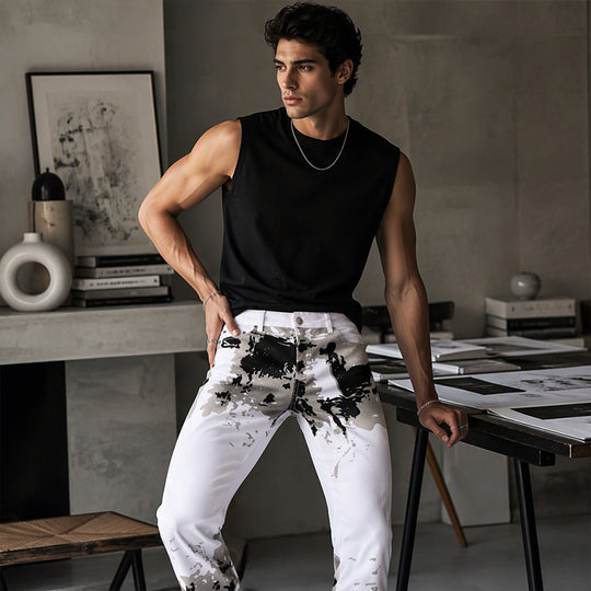 Men's Trendy Camo Slim Jeans