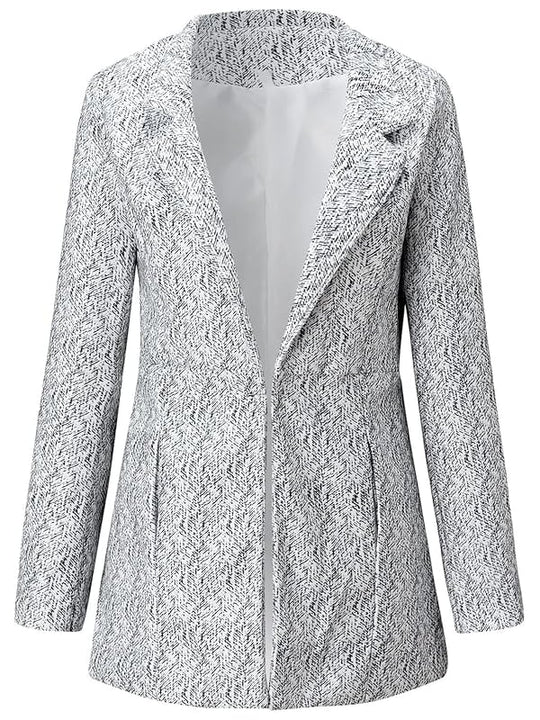 💐Big Sale-49% Off💕Women's Solid Color Pocket Long Sleeve Open Front Coat