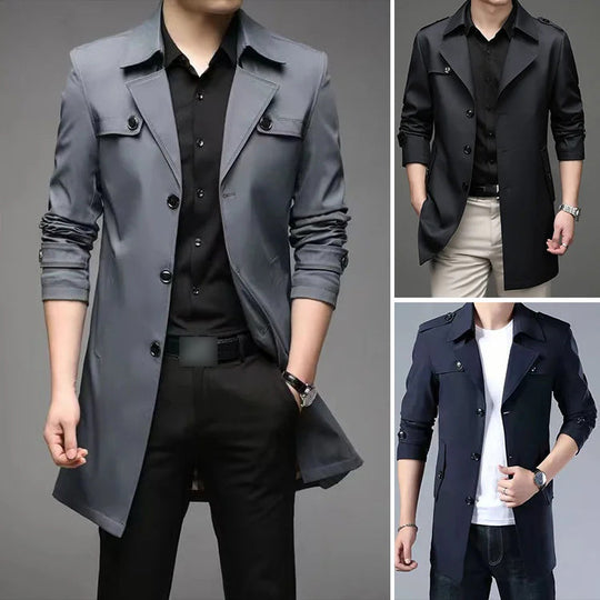 Trenchcoat mit mittlerer Länge im Geschäftsstil