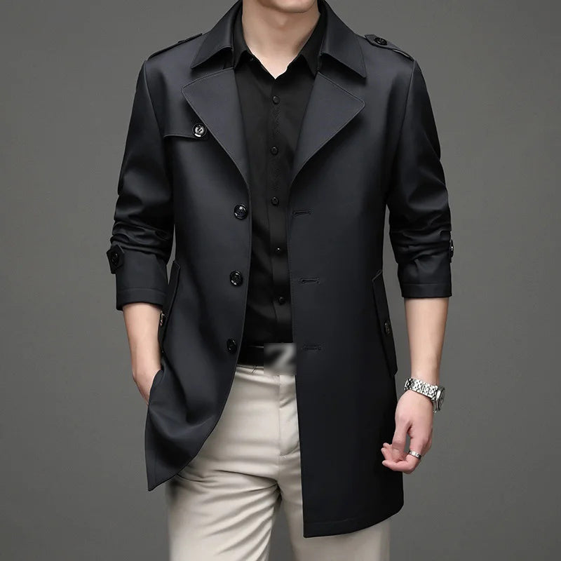 Trenchcoat mit mittlerer Länge im Geschäftsstil