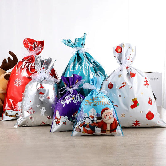 🎅Soldes de Noël - Jusqu'à 50 % de réduction🔥Sacs cadeaux de Noël à cordon MerryPouch