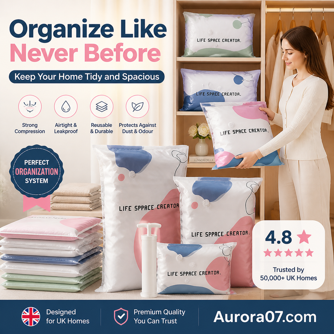⏰Limited-Time-Special !✨No‑Pump Vacuum Storage Bags – Press & seal, no pump needed. Saves 80% space, keeps clothes dry & dust‑free. Perfect for bulky bedding & off‑season gear. 🛏️🗄️