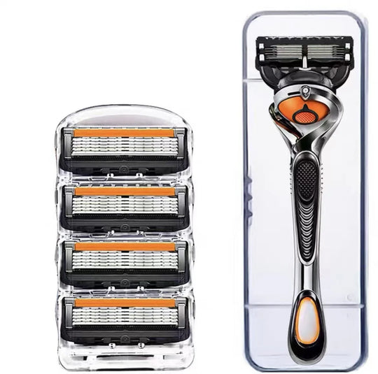 🔥Smart barbering – 24 høytytende barberhøvelrefill + GRATIS håndtak