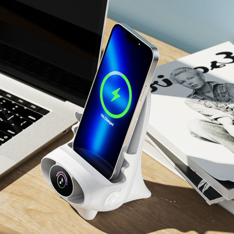 🪑 ¡50% DE DESCUENTO AHORA! 📱 Minisoporte para teléfono con cargador inalámbrico para silla: carga rápida de 15 W y ángulos de visión ajustables para escritorio, coche y hogar. ⚡✨
