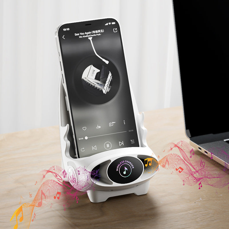 🪑 ¡50% DE DESCUENTO AHORA! 📱 Minisoporte para teléfono con cargador inalámbrico para silla: carga rápida de 15 W y ángulos de visión ajustables para escritorio, coche y hogar. ⚡✨