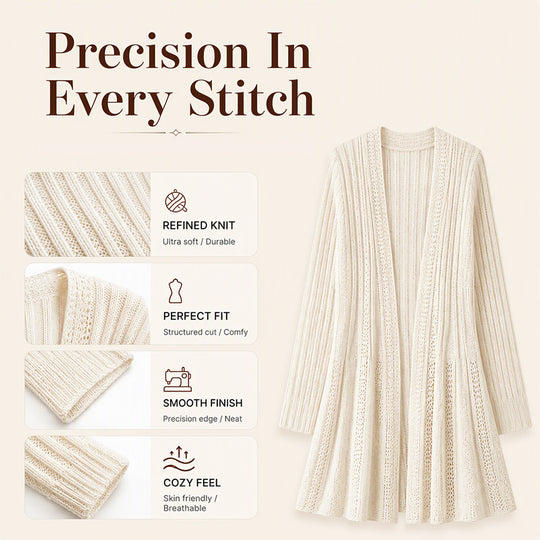 🌸 NEW ARRIVAL – 50% OFF 🧥 Elegant Textured Open Cardigan – Soft, Effortless & Easy to Style Every Day ✨