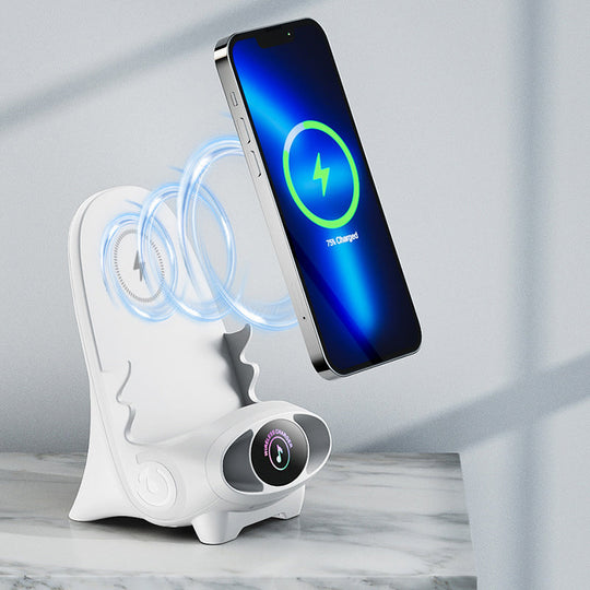 🪑 ¡50% DE DESCUENTO AHORA! 📱 Minisoporte para teléfono con cargador inalámbrico para silla: carga rápida de 15 W y ángulos de visión ajustables para escritorio, coche y hogar. ⚡✨