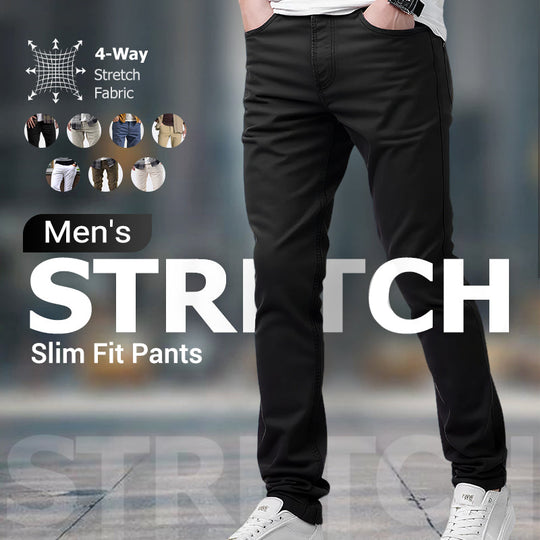 👖Heren casual slim-fit effen broek + riem