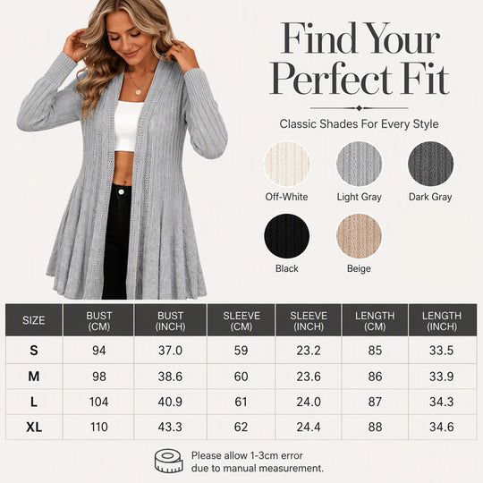 🌸 NEW ARRIVAL – 50% OFF 🧥 Elegant Textured Open Cardigan – Soft, Effortless & Easy to Style Every Day ✨