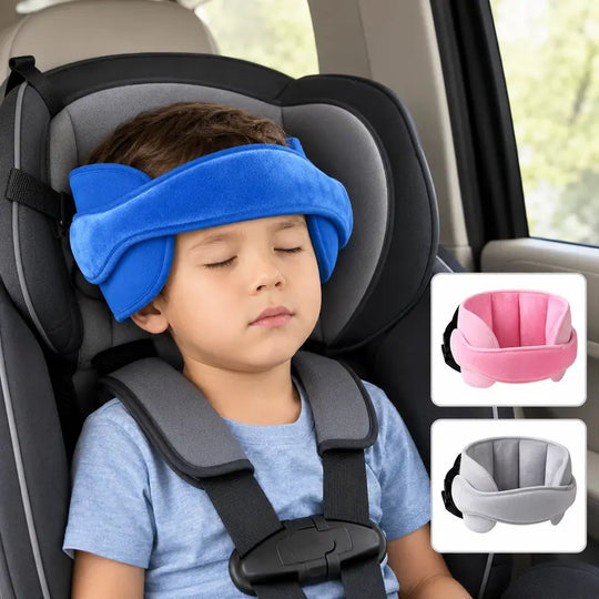 📢📢50% OFF !! ⏰Kids Car Seat Head Support Strap, Soft Plush Adjustable Nap Support Band with Padded Side Cushions