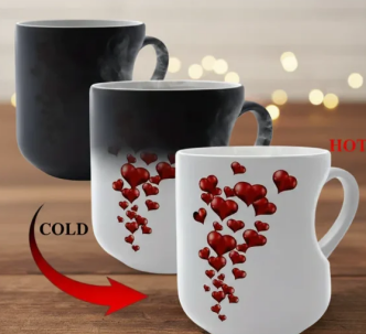 🎁Teacht Nua 2026 Lascaine 30%💥Mug Ceirmeach Láimhseála Croí atá ag Athrú Dath do Lá Vailintín ☕