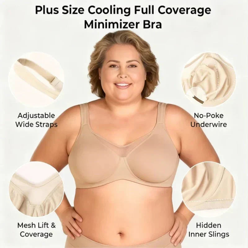 ⏳💐Hot Sale Only £7.99!!!🖤Women's Elegant Sheer Full Coverage Non-padded Plus Size Bra