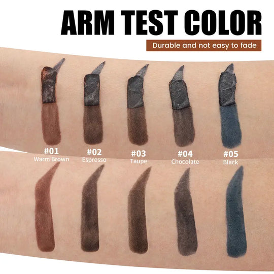 5-Color Tear-Off Brow Tint – Waterproof, Non-Fading, Long-Lasting Pigment for Precise Brow Definition & Effortless Wild Brow Looks