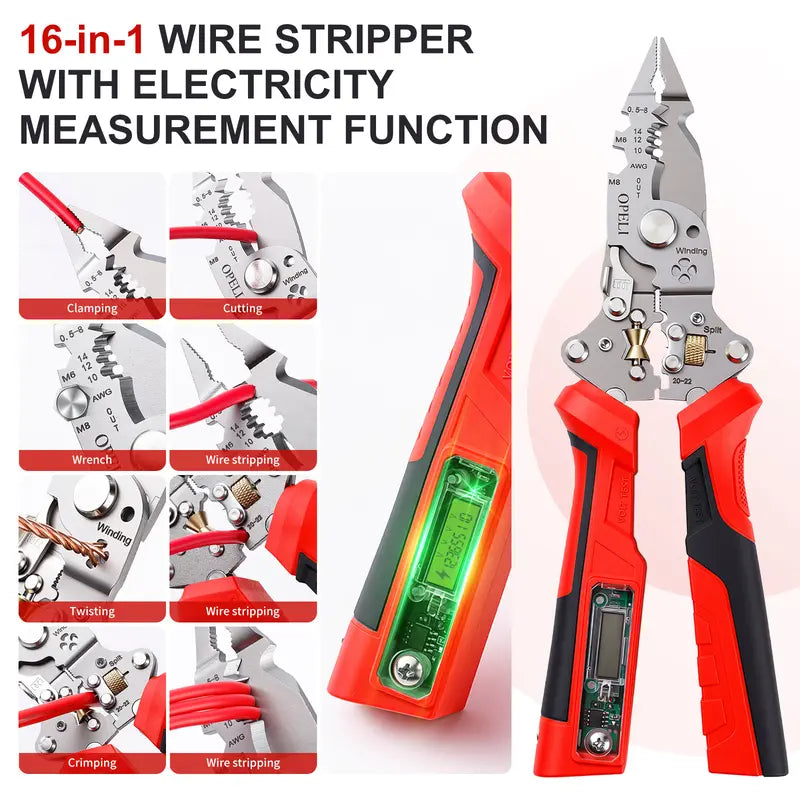 🔥2026 HOT SOLD! 🔥🎁Time-Sensitive Exclusive Deal! Wire Stripping Pliers – Multi-Function Cutting & Voltage Detection Tool For Safer Electrical Work