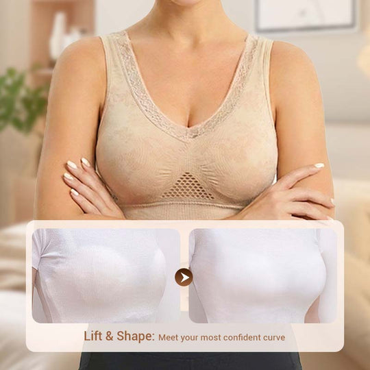 🏆Summer Hot Sale 50% OFF‼️✨Lace Wireless Bra That Provides Excellent Support🤍Soft Floral Lace Wire-Free Lift Bra Anti-Slip All-Day Comfort💐