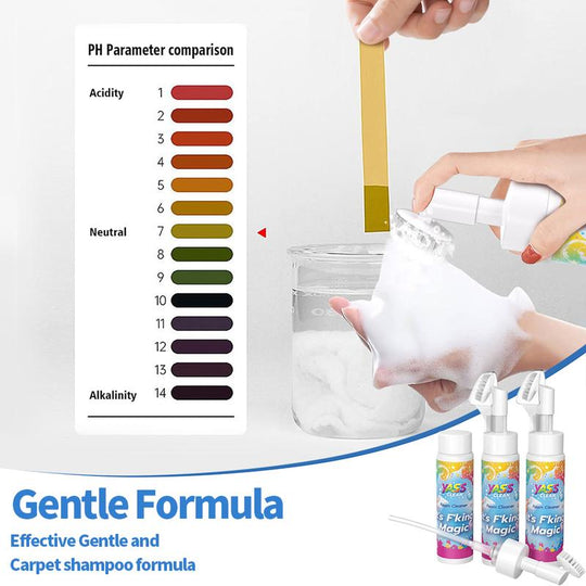 💖LAST DAY BUY 2 GET 1 FREE!!💖Yass Clean Magic Foam Cleaner for Carpets & Upholstery – Pet Stain & Odour Remover with Cleaning Brush🧼🪄