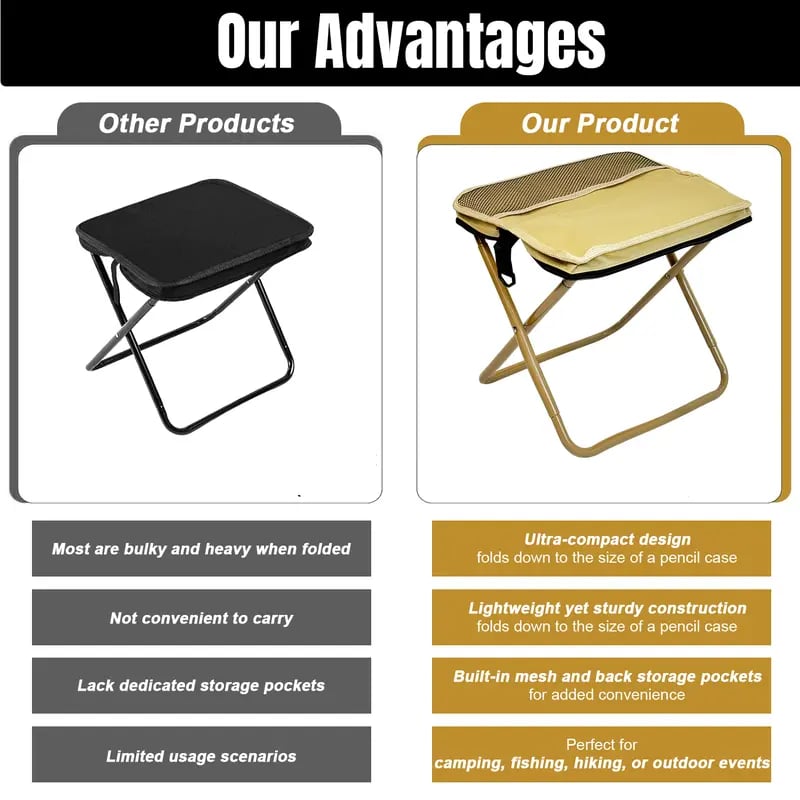 ⏰🔥 50% OFF FOR A LIMITED TIME! 🪑 2-in-1 Folding Chair – Your Perfect Seat for Outdoor Adventures 🌿✨