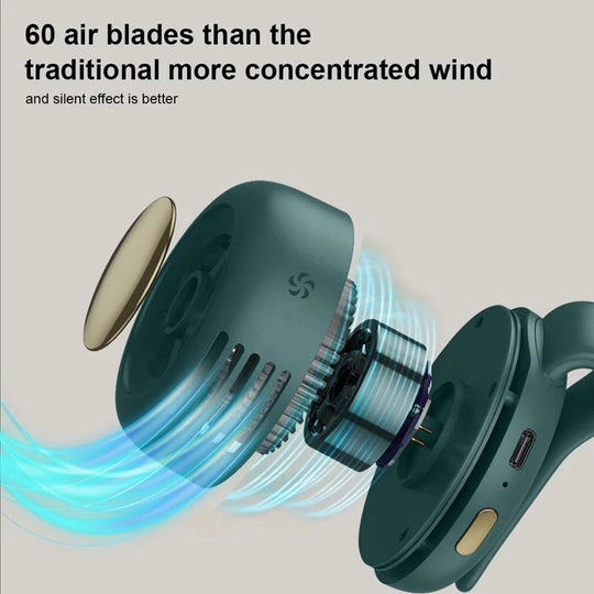 ⏳Summer Hot Sale: ONLY ￡12.99!!💞50K+ SOLD!💨2-in-1 Wearable Fan – Instantly Cools You by Up to 10°C | 24H Quiet Hands-Free Airflow🌀🌿