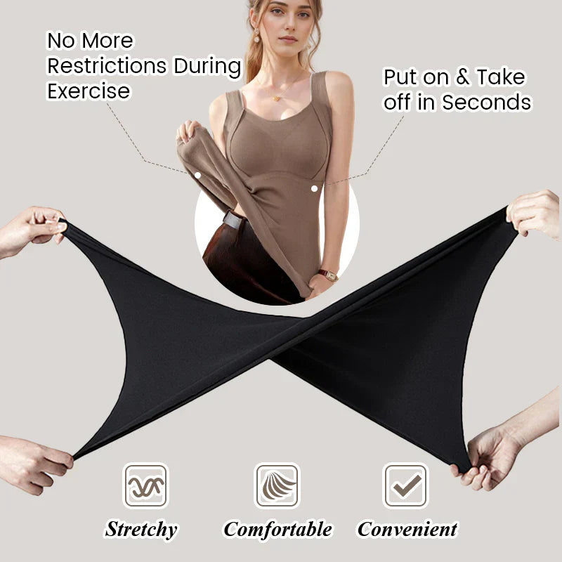 Thickened Warm Tank Top with Lined Bra