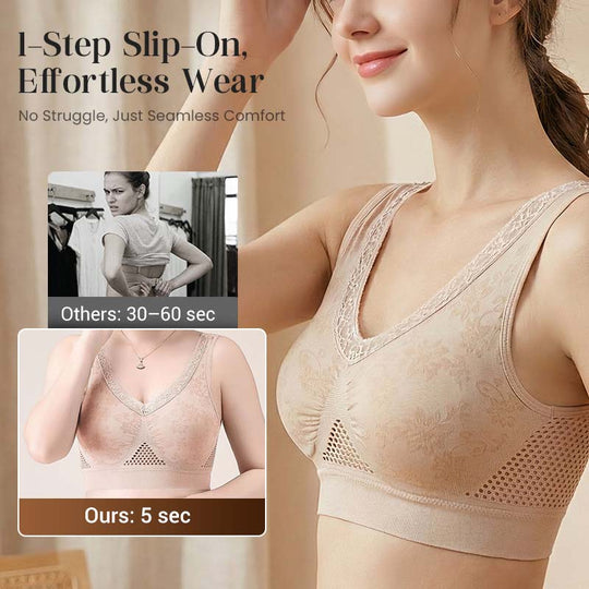 🏆Summer Hot Sale 50% OFF‼️✨Lace Wireless Bra That Provides Excellent Support🤍Soft Floral Lace Wire-Free Lift Bra Anti-Slip All-Day Comfort💐