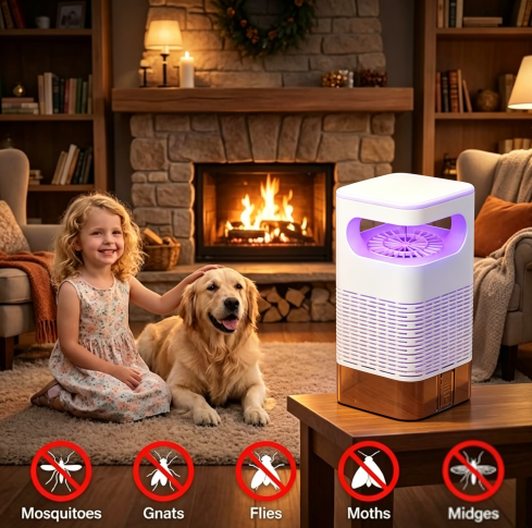💥Summer Hot Sale 50% OFF🔇🦟UV Fly Trap with Transparent Catch Box
