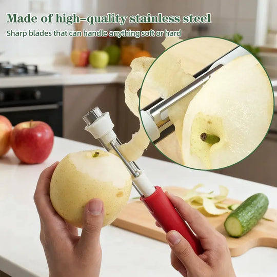 🎁2026 New Arrivals 50% OFF💥2-in-1 Apple Corer & Peeler – Stainless steel – 95K+ sold – perfect for quick fruit prep – easy to use and clean ✨🥧🍏