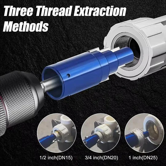 ⏳Time-Limited Special⏰Professional Faucet Bolt Extractor | 40CrV Steel Pipe Valve Removal Tool | Reverse Groove Bit for PPR, PVC & MPP Plumbing