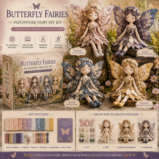 🔥 LIMITED-TIME 50% OFF！🧵 Patchwork and creative collage kit – get inspired by the magical world of fairies and create your own pieces using fabrics, colors, and plenty of imagination! ✨🌸