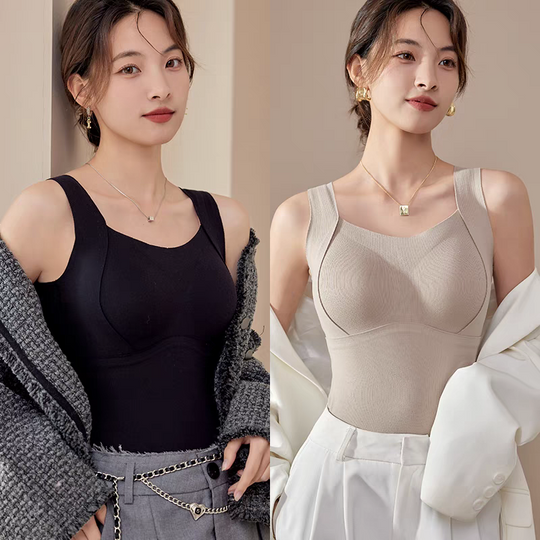 Thickened Warm Tank Top with Lined Bra