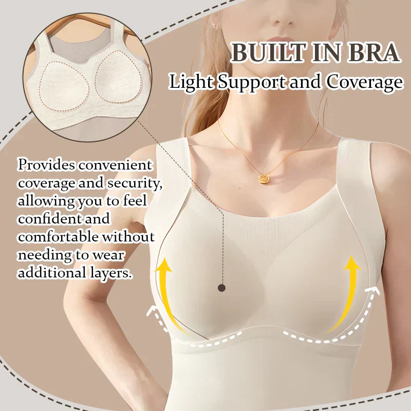 Thickened Warm Tank Top with Lined Bra