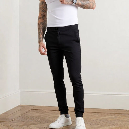 👖Heren casual slim-fit effen broek + riem
