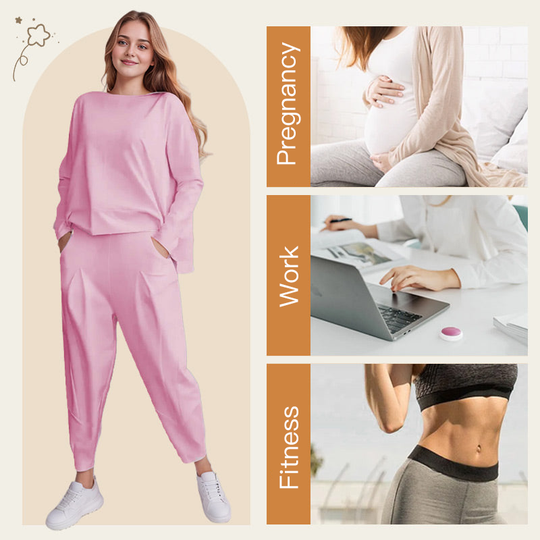 🎉HOT SALE💖Round-Neck Long-Sleeved Top ＆ Pants 2-Piece Set