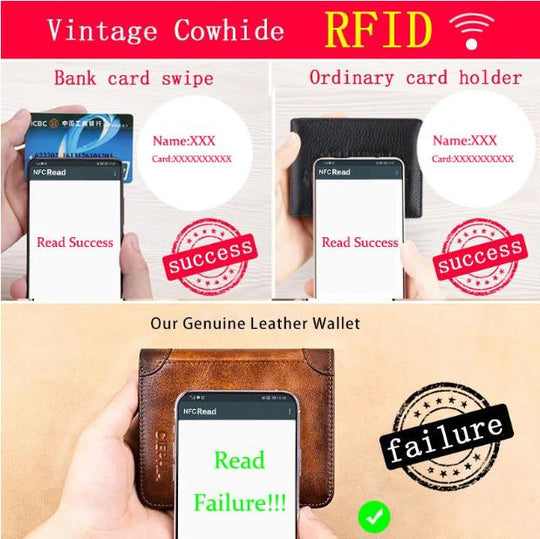 🔥2026 New Arrival🔥Minimalist RFID Blocking Leather Wallet for Men – Ultra-Thin, Genuine Top-Layer Cowhide, Short Design for Everyday Carry