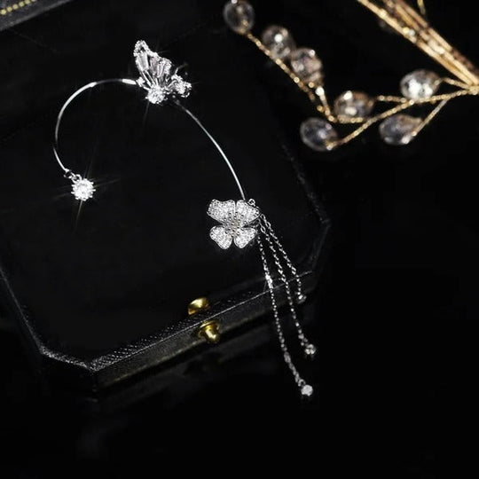 💕Especial de San Valentín – 50% de descuento💕Clips de oreja sencillos con motivos de mariposas y flores &  borlas – elegantes &  Cómodo, no requiere perforación. 🌸🦋