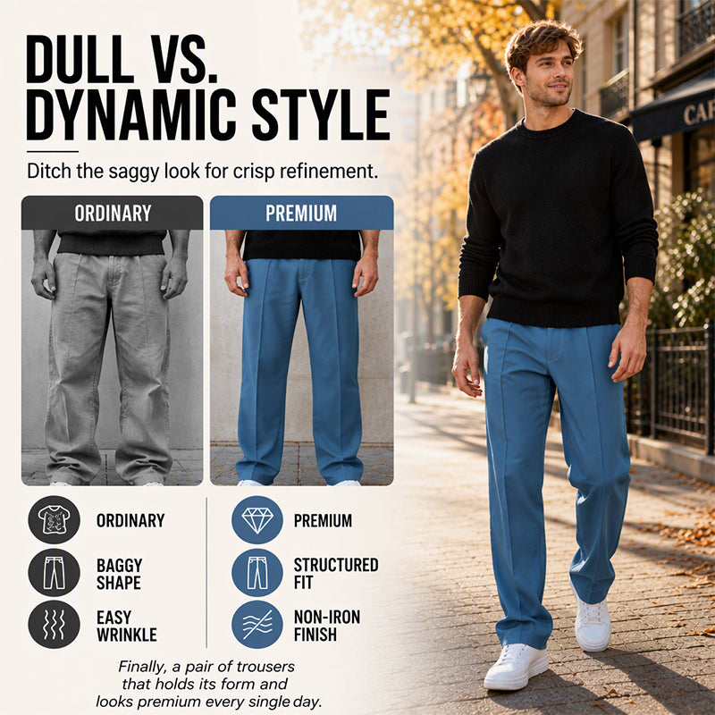 🏷️ Easy Fit, Everyday Style | Men's Drawstring Straight-Leg Pants