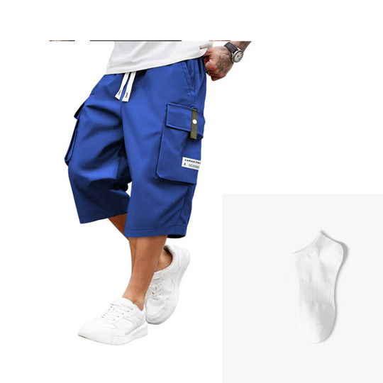 ⏳LETZTER TAG: 50% RABATT!!📢Lässige Capri-Cargohose mit Kordelzug für Herren