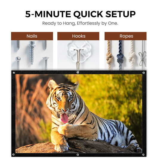 📺 50% OFF NOW! ✨ High Definition Projection Screen - 120-inch Diagonal with Matte White Surface for Crystal Clear Home Cinema Experience 🎬🌟