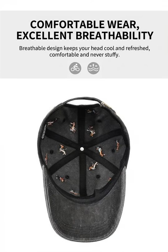 🧢 LIMITED-TIME 30% OFF! Retro Washed Cotton "Dachshund" Cap – Minimalist Multi-Embroidery Dad Hat