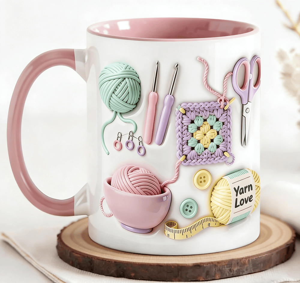 🔥LAST DAY SALE 30% OFF!!🏆Flash Sale⚡ 50K+ SOLD! Almost Gone💥Yarn Love Mug, Gift For Crafters And Creative Souls