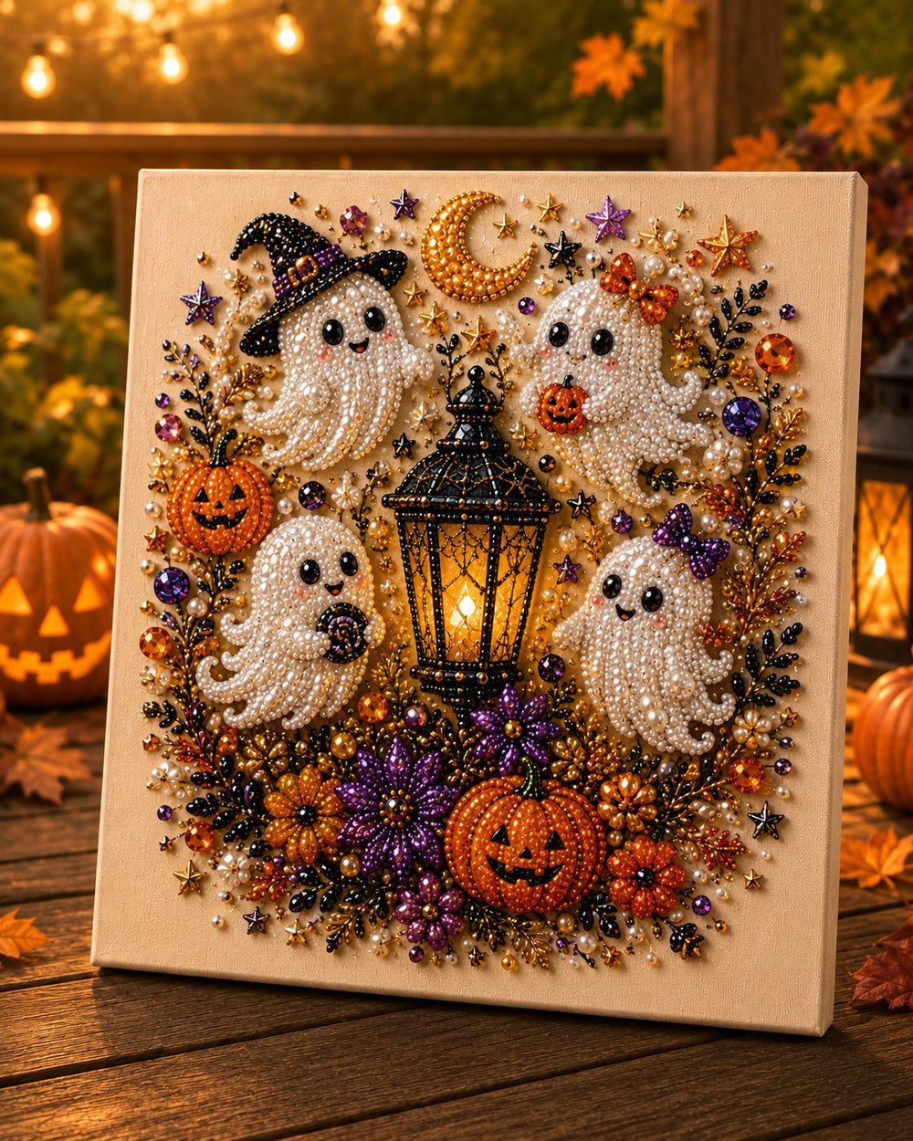 🔥 Last Day 70% OFF  👻✨ Halloween Pearl Art DIY Kit – Turn Tiny Pearls into Spooky-Cute Magic