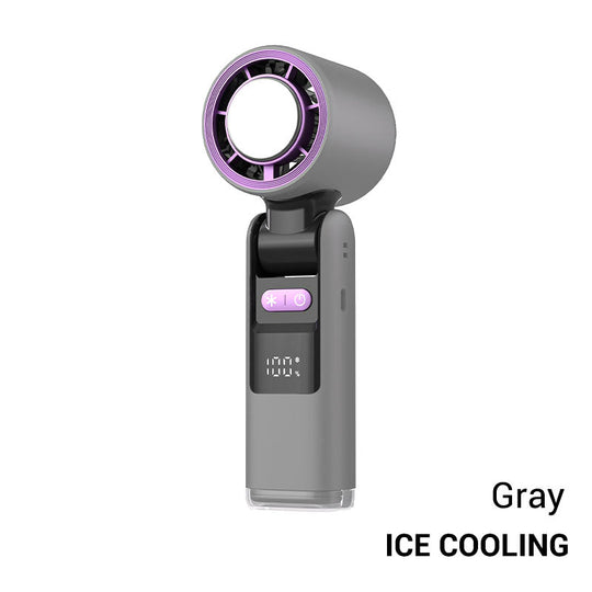 ❄️ Mini ventilador de mano 3 en 1: 199 velocidades, viento y función de enfriamiento con hielo
