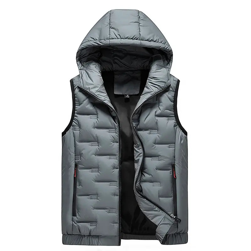 🔥 Layer More, Move Freely | Men's Lightweight Hooded Zip-Up Vest