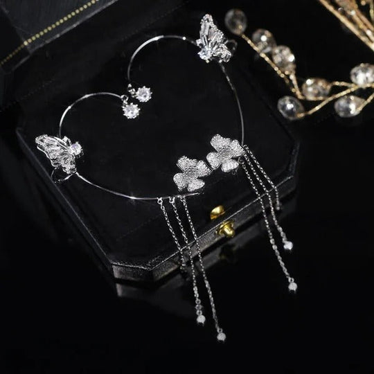 💕Especial de San Valentín – 50% de descuento💕Clips de oreja sencillos con motivos de mariposas y flores &  borlas – elegantes &  Cómodo, no requiere perforación. 🌸🦋