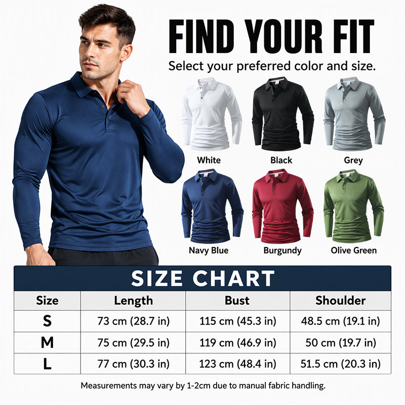 Men's Long Sleeve Collared T-Shirt