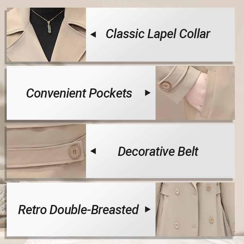 ⏳Limited-time 50% off⏰Women's Elegant Warm Trench Coat🧥